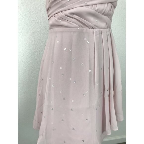 Express Metallic Print Strapless Mini Dress FLAW - Picture 7 of 12